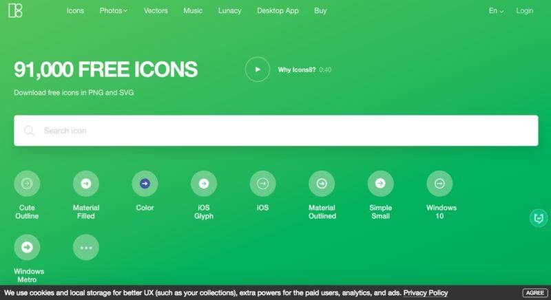 icons8｜国外著名免费可商用设计素材网站，提供海量GIF图标、照片、插画设计素材-Boss设计