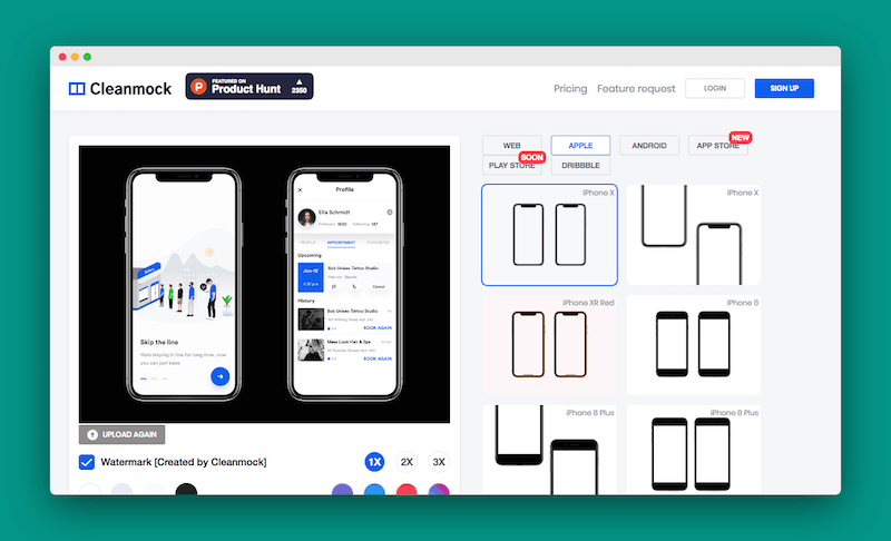 Cleanmock｜一款专为移动应用和网站原型图而生的在线工具-Boss设计