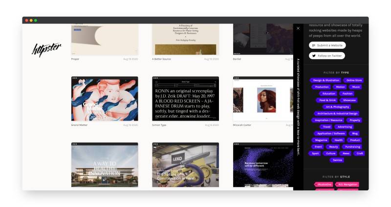 Httpster | 展示全球网页设计灵感的社区-Boss设计