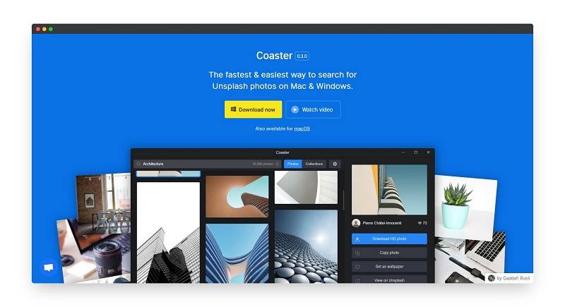 Coaster | 苹果Mac和Windows图片素材搜索软件-Boss设计