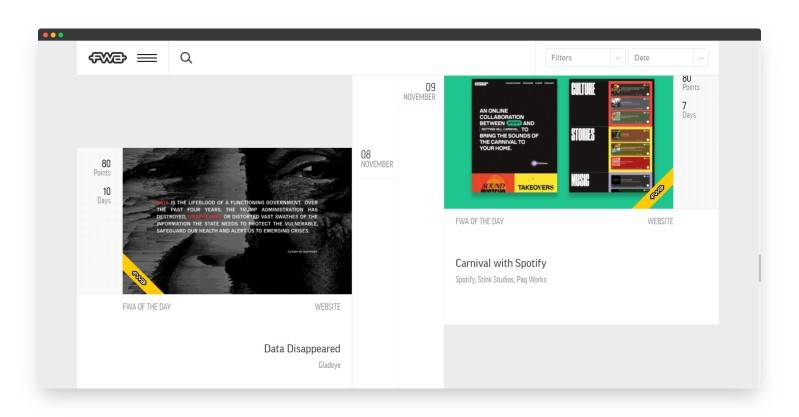 FWA | 强烈推荐！超高水准的网站设计案例-Boss设计