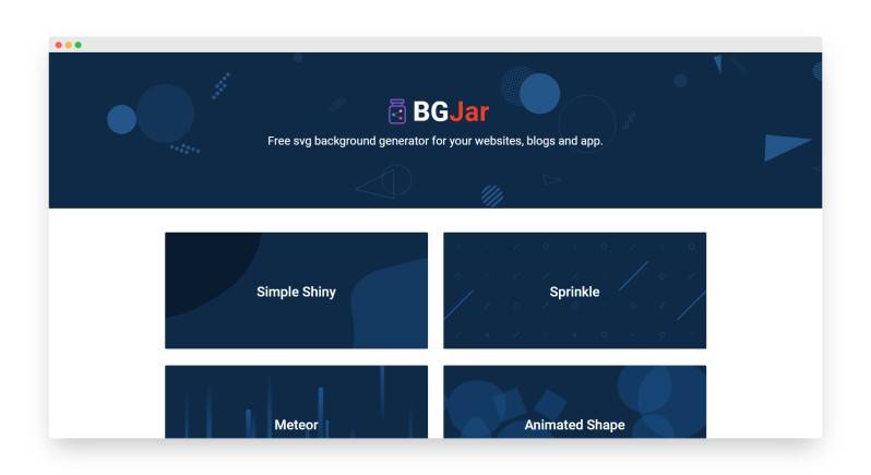 BGJar | 超实用SVG背景图案生成工具-Boss设计