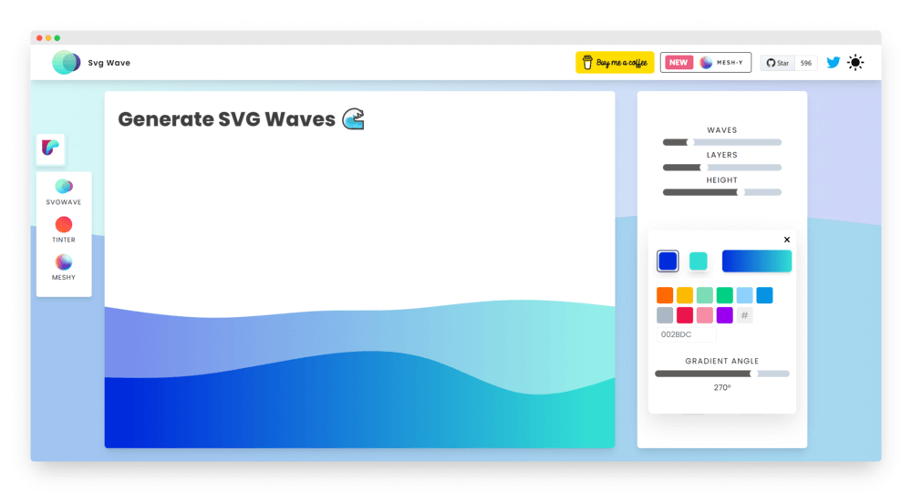 Svgwave | 在线制作 SVG 渐变波浪图案工具-Boss设计