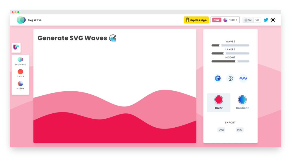 Svgwave | 在线制作 SVG 渐变波浪图案工具-Boss设计