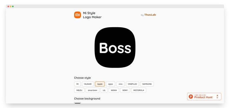 小米风格Logo生成器，一键制作价值百万的Logo-Boss设计
