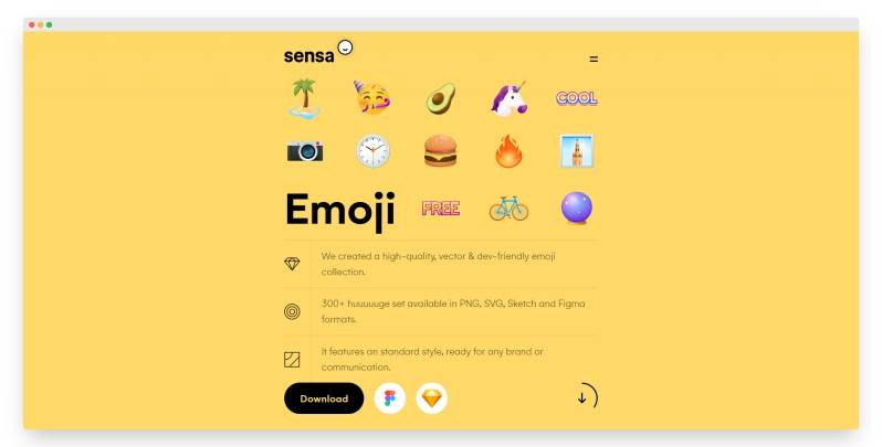 Sensa | 有趣好玩的免费表情图标资源-Boss设计