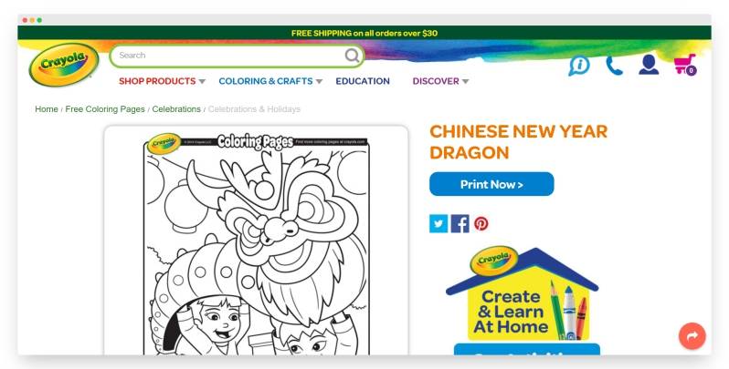 crayola | 儿童免费着色图纸素材-Boss设计