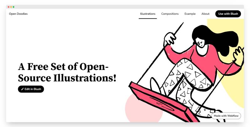 Open Doodles | 一套免费开源的手绘插图插画素材-Boss设计