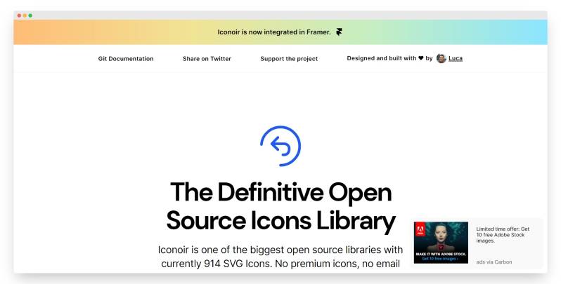 iconoir | 一套免费开源的SVG线条图标库-Boss设计