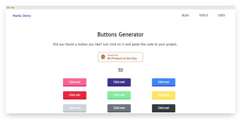 Buttons Generator | 免费 CSS 按钮生成器-Boss设计