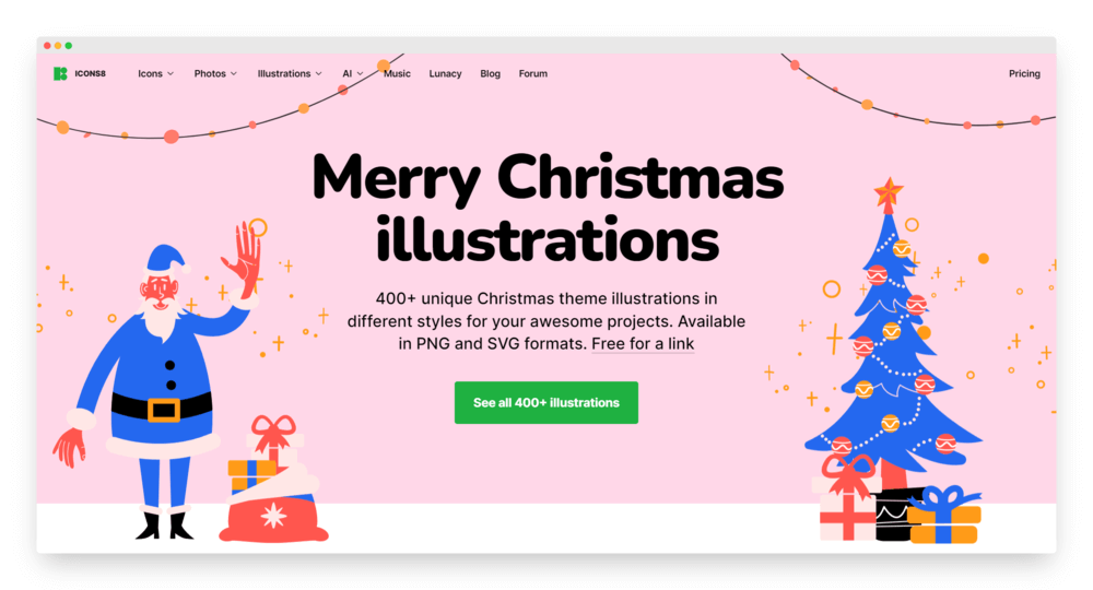 圣诞主题 | 推荐 11 个圣诞节设计资源网站-Boss设计
