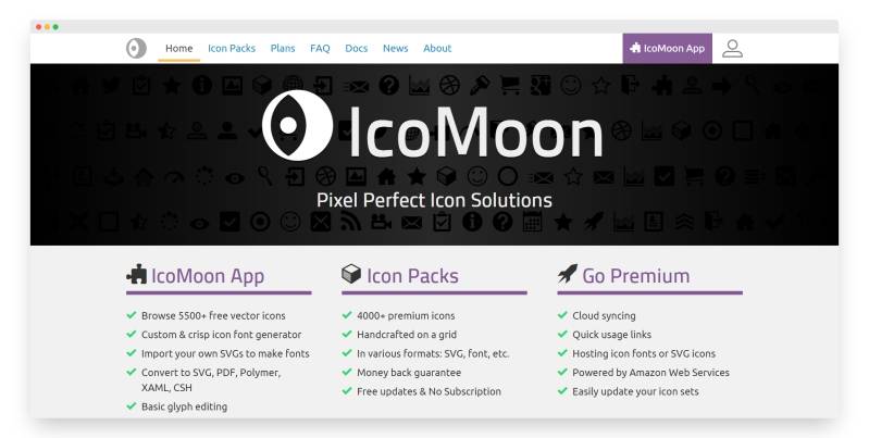 IcoMoon | 强悍的 WEB 字体图标制造器-Boss设计