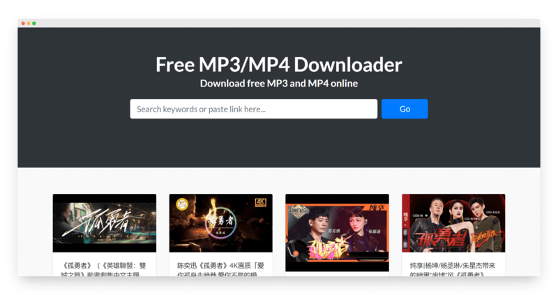 FreeMP3Downloads | 免费 MP3 音乐或视频下载器-Boss设计