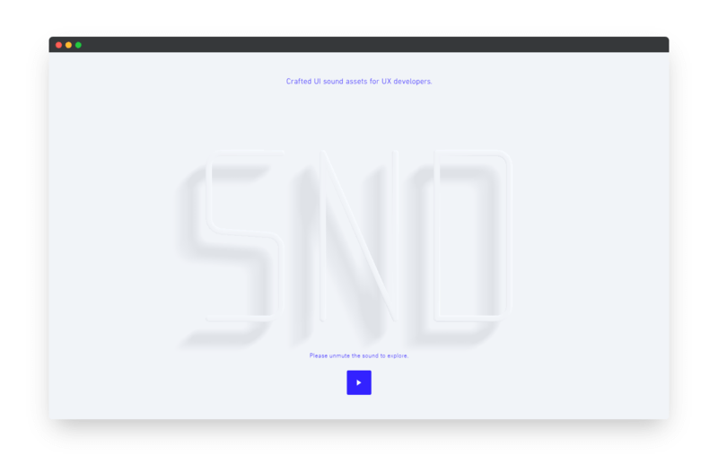 SND | 国外免费 UI 音效创意网站-Boss设计