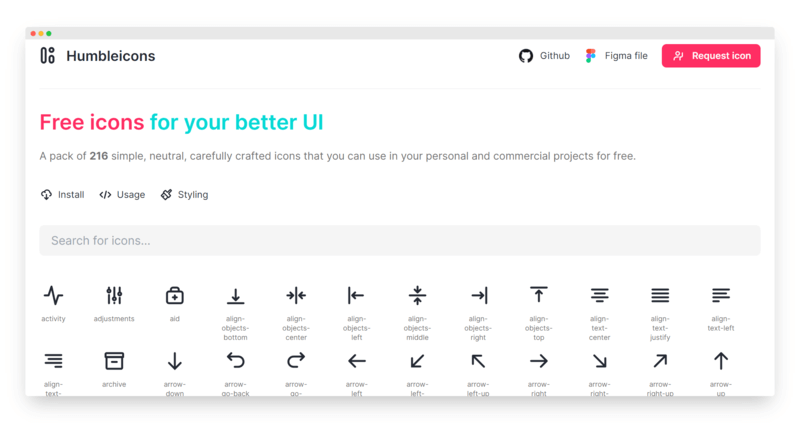 Humbleicons | 一套免费开源的 UI 图标库-Boss设计