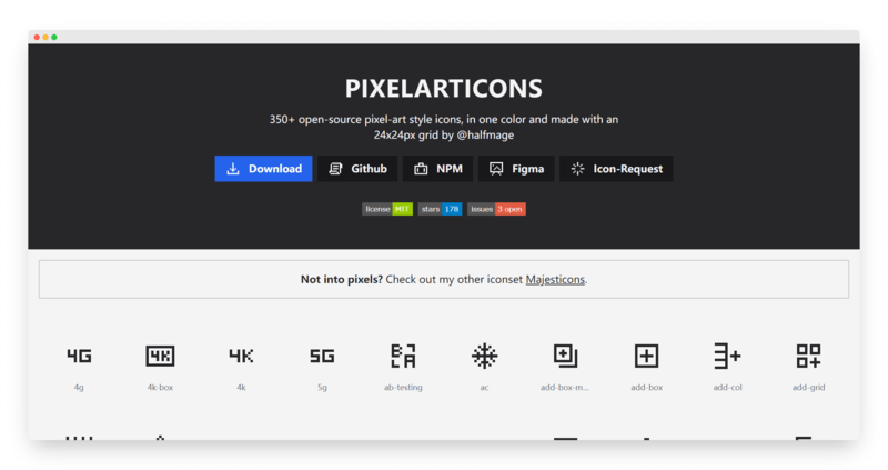 Pixelarticons | 350+ 免费开源的像素图标库-Boss设计