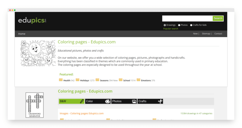 Edupics | 国外免费着色图案资源站-Boss设计