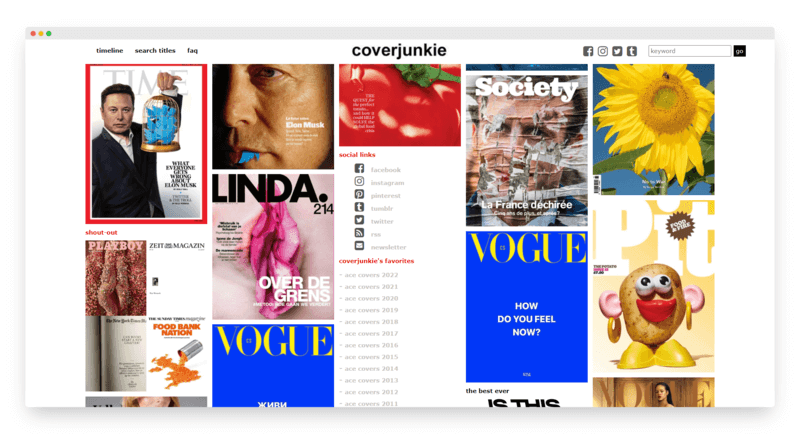 CoverJunkie | 封面创意设计灵感站，收录全球名刊封面作品-Boss设计