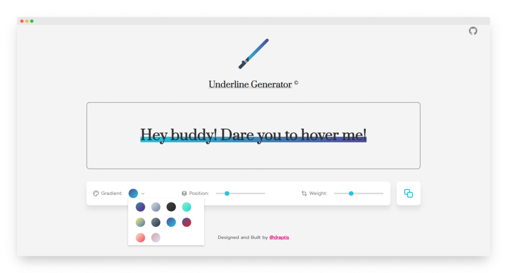 Underline Generator |  一个小巧的 CSS 下划线样式生成器-Boss设计