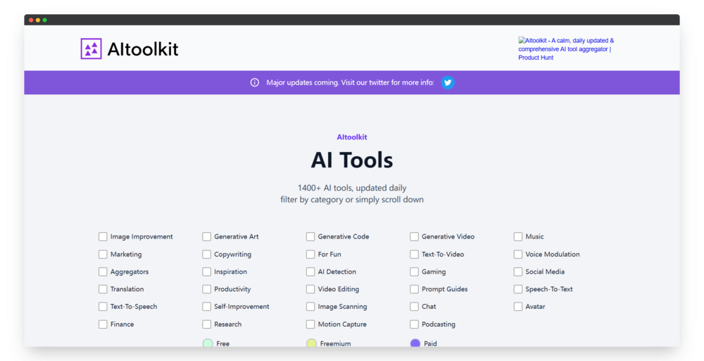 AItoolkit | 1400+ 人工智能 AI 工具箱-Boss设计
