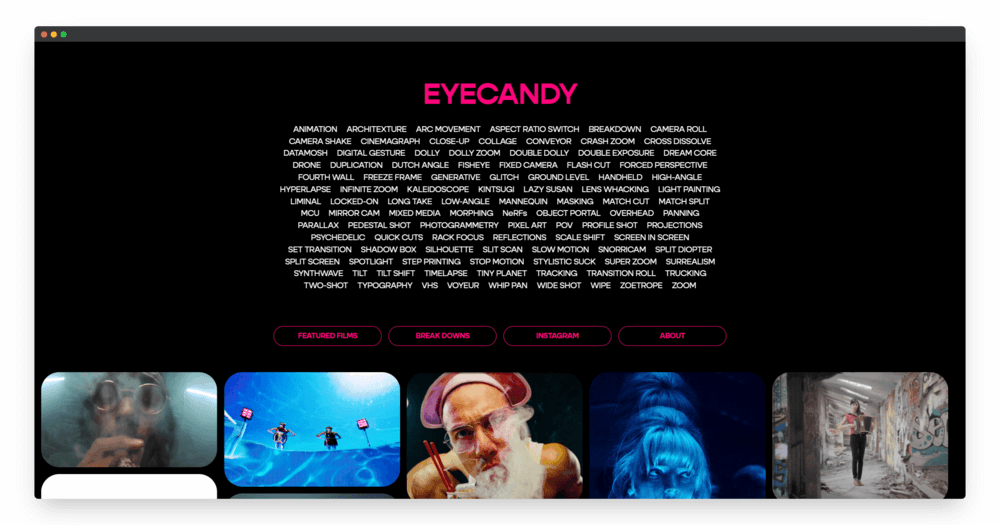 Eyecandy | 电影视觉灵感图书馆-Boss设计
